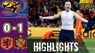 Netherlands vs Spain 01  Final WORLD CUP 2010  Extended Highlights and Goals 2024 [upl. by Amabil329]