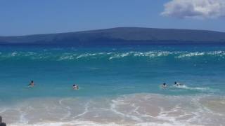 Makena Big BeachBig Waves 🌊 2017 [upl. by Enyamrahc]