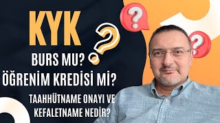 KYK PARASI BURSÖĞRENİM KREDİSİ KYK KEFALETNAME VE TAAHHÜTNAME NEDİR 2000₺ BANKKART GENÇ [upl. by Farrison]