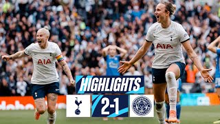 SPURS REACH FA CUP FINAL  TOTTENHAM HOTSPUR 21 LEICESTER CITY  WOMENS FA CUP HIGHLIGHTS [upl. by Rez]