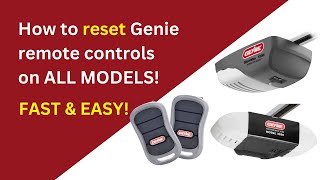 How to erase Genie Opener Remotes for All Models Fast and easy DIY [upl. by Laitselec805]