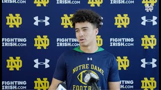 Jordan Faison on Notre Dames New System Its Like a Dream Offense [upl. by Thetis]