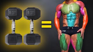 The Ultimate Full Body Workout for Mass DUMBBELLS ONLY [upl. by Petronella]