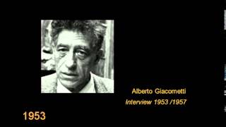 Alberto Giacometti  Entretiens 1953 et 1957 [upl. by Egdamlat66]