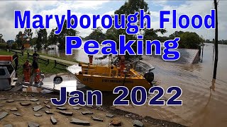 Maryborough Flood Peaking Jan 2022 [upl. by Notsniw]