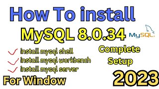 How to Install MySQL 8034 ON Window 1011 in Hindi mysql [upl. by Dymphia848]