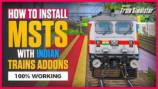 PART 1  HOW TO DOWNLOAD amp INSTALL MSTS WITH INDIAN TRAIN amp ROUTES  100 WORKING [upl. by Beitch327]