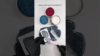 How to make Super shine BlackSatisfying Powder mixing 🎨 colormixing satisfying asmr [upl. by Dyal757]