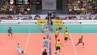 Copa do Mundo de Vôlei Masculino 2011 no Japão  Brasil 3 x 0 Argentina [upl. by Girard]