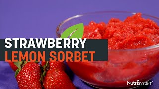 Strawberry Lemon Sorbet  Nutrisystem Recipe [upl. by Domela]