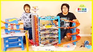 Ryans Biggest Hot Wheels Collection Playset and Super Ultimate Garage Cars [upl. by Innis]