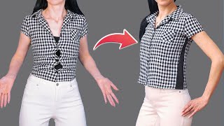 Good trick  how to upsize a shirt or blouse to fit you perfectly [upl. by Idnod396]