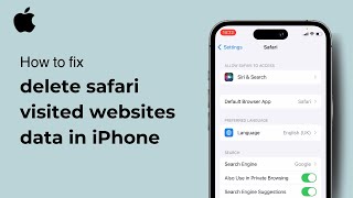 How to delete safari visited websites data in iPhone  iOS  2024 [upl. by Laira]