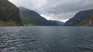 Ferry from Flåm to Gudvangen  Norway in a Nutshell Fjord Cruise [upl. by Yekram]