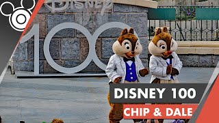 Chip amp Dale taking the stage in Disneyland Paris to celebrate Disney 100 [upl. by Nobile]