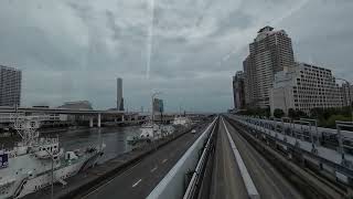 東京：ゆりかもめ：無人自動運転：前面展望ツアー：（新橋→有明）：TOKYO YURIKAMOME Line Front View Tour [upl. by Aiyram]