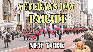 100th Annual Veterans Day Parade  111119  New York Manhattan [upl. by Boles]