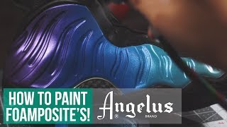 Custom Nike Foamposites  Angelus Pearlescent Paints  Custom Shoes [upl. by Ahsieyt4]