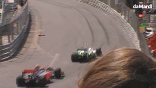 F1 cars warming up the tires  Monaco GP 2009 [upl. by Riggs868]