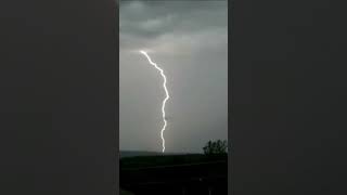 Powerful Lightning Strike ⚡⚡  Thunder Lightning 😱 shorts [upl. by Soalokin342]