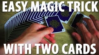 Easy Magic Trick with Two Cards  TUTORIAL [upl. by Grath843]