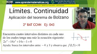 Teorema de Bolzano 4 soluciones 2bat ccnn2 08 43 José Jaime Mas [upl. by Sotsirhc]