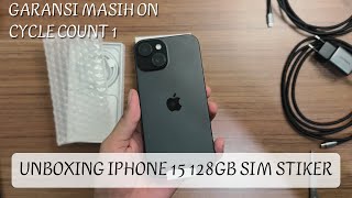 Cuma 74  Unboxing IPhone 15 128gb Sim Stiker [upl. by Assenat878]