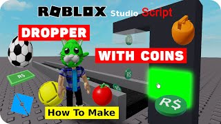 How to make a dropper in Roblox Studio  Dropper with coin and with other items for Tycoon [upl. by Assiram]