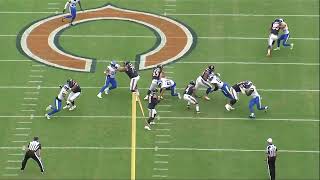 DAndre Swift 27yard screen pass vs Los Angeles Rams Endzone View [upl. by Shirlee479]