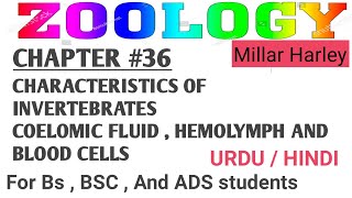 Characteristics of invertebrates Coelomic FluidHemolymphBlood cells  Chapter 36 Millar Harley [upl. by Tamar414]