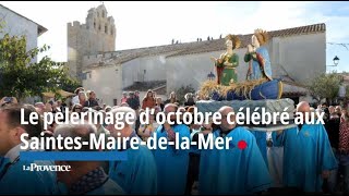 Le pèlerinage d’octobre quotcelui des Camarguaisquot célébré aux SaintesMariesdelaMer [upl. by Natlus]