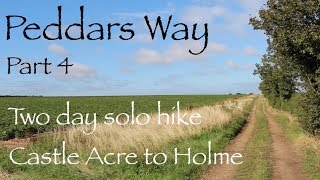 Peddars Way Part 4 Two Day Solo Wildcamping Hammock Hike Castle Acre to Fring [upl. by Introk243]