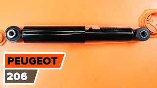 Wie PEUGEOT 206 Stoßdämpfer hinten wechseln TUTORIAL  AUTODOC [upl. by Kirsten]