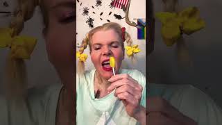 SHORT ASMR CANDY eatingsounds CRINGE OHIO MUKBANG EATING LOLIPOP mouth [upl. by Bidget360]