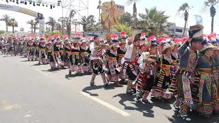 Tinkus San Simón Internacional  Carnaval andino Con la Fuerza del Sol Arica 2024 primer día [upl. by Enohsal146]