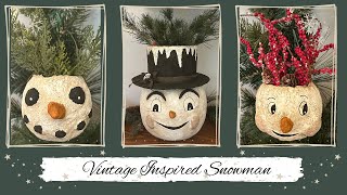 Vintage Inspired Snowman [upl. by Naasar]