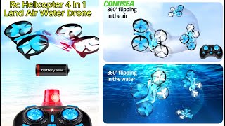 Remote control Helicopter 4 in one Land Air Water Drone [upl. by Jaclin23]