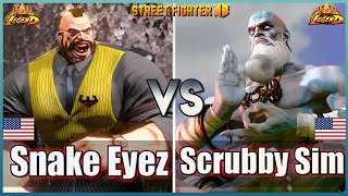 Street Fighter 6 🔥 Snake Eyez 1 Zangief Vs Scrubby Sim Dhalsim 🔥 Ranked Matches 03272024 [upl. by Nims498]