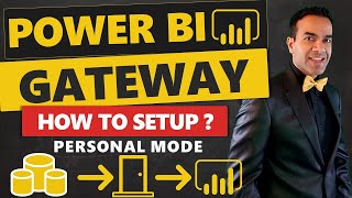 How to Set Up Power BI Gateway to Connect to On Premise Data in Personal Mode [upl. by Donoho174]