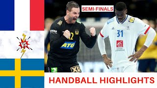 handball highlights France vs Sweden Semi Finals Mens EHF EURO 2022 [upl. by Hoagland]