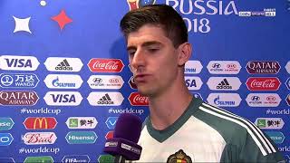 Thibaut Courtois critique léquipe de France France vs Belgique  Coupe du Monde 2018 [upl. by Amak]