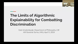 The Limits Of Explainability For Reducing Algorithmic Discrimination Apr 5 2024 [upl. by Graehme895]