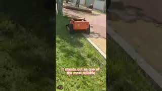 factory direct sales low wholesale price China shrubs radio controlled rubber track lawn mower [upl. by Kironde]