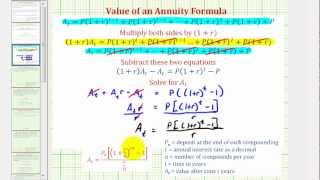 Derive the Value of an Annuity Formula Compounded Interest [upl. by Isnyl957]