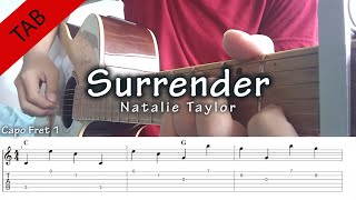 Surrender  Natalie Taylor Fingerstyle Guitar Cover Tutorial Tab  Pandji Iman S [upl. by Nyllewell]