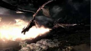 Skyrim Dragon Apocalypse Massive dragon fight The end of days TESV [upl. by Meaghan842]