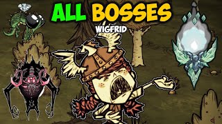 Defeating ALL Bosses with Wigfrid on Dont Starve Together [upl. by Sherill593]