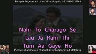 Tum Aa Gaye Ho Noor Aa Gaya Hai  Lata Mangeshkar Kishore Kumar  Karaoke with Scrolling Lyrics Eng [upl. by Centonze]