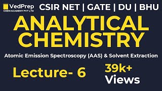 Analytical Chemistry  Atomic Emission  Solvent Extraction  CSIR NET GATE DU BHU  CHEM ACADEMY [upl. by Lidia295]