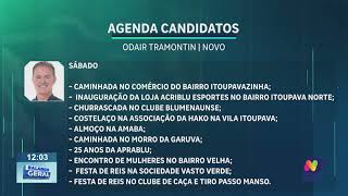 Confira a agenda dos candidatos de Blumenau para o fim de semana [upl. by Goldston]